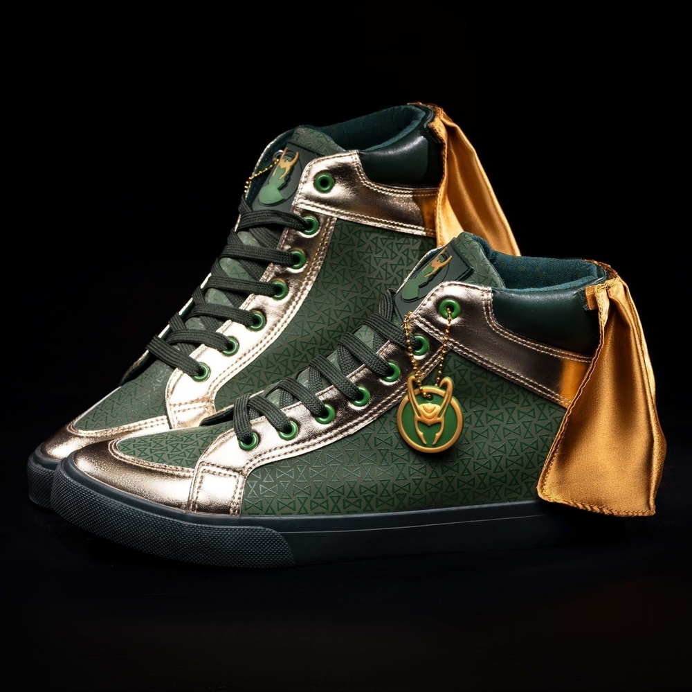 NIB Marvel Loki God of Mischief Shoes for Adults- 11- Thor, Superhero, Cosplay